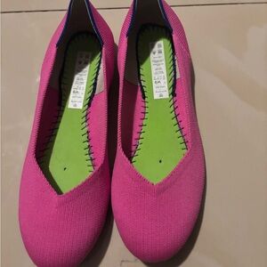 Rothy's Vibrant Pink Flats